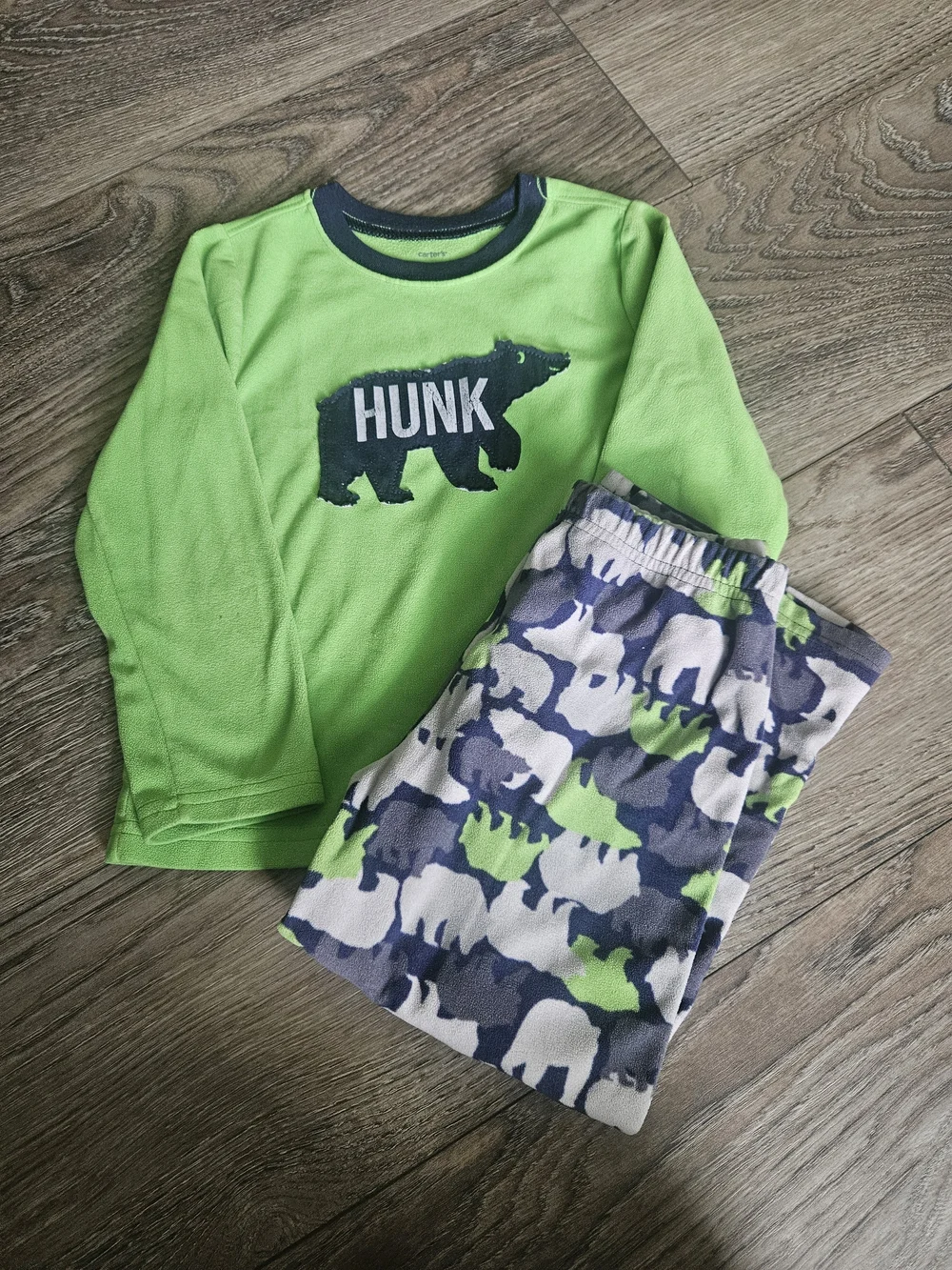 Lot Of 5 Sets Of Boys Fall/Winter Fleece Pajamas